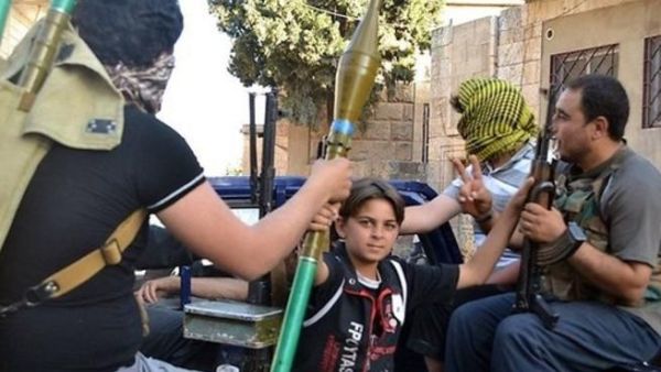 An old tactic is being deployed once again, as Syrian fighters are using children as shields in combat. 