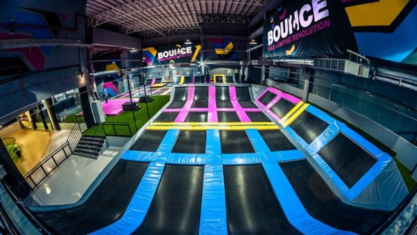 The largest trampoline venue in Riyadh at 3,500 square meters, BOUNCE is located in Rawdah on the Khurais Road. (Photo: harpersbazaararabia.com) The largest trampoline venue in Riyadh at 3,500 square meters, BOUNCE is located in Rawdah on the Khurais Road. (Photo: harpersbazaararabia.com)