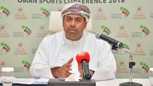 Fahad al Raisi speaks at the press conference on Monday (Photo: Muscat Daily)