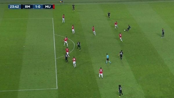 لقطة التسلل على كاسيميرو التي نجم عنها الهدف الأول لريال مدريد