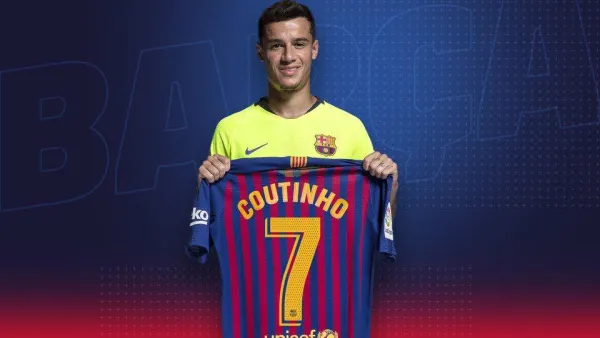 قميص كوتينيو الجديد مع برشلونة