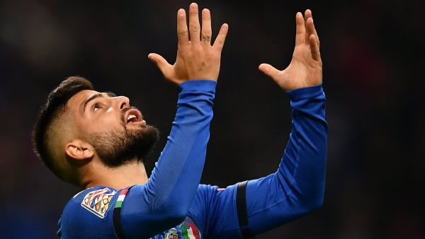 قدم المنتخب الإيطالي بقيادة لورينزو إينسيني أداء مميزاً في الشوط الأول لم يتكلل بتسجيل أي أهداف