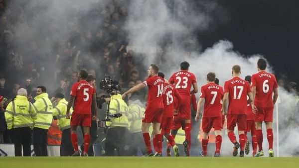 لاعبو ليفربول يحتفلون بالهدف القاتل