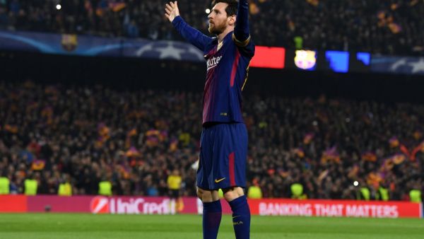 ميسي يصل إلى هدفه المئوي في دوري الأبطال