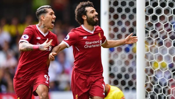 محمد صلاح يحتفل بهدفه