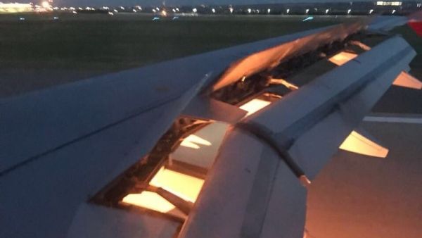 The nation's football federation has confirmed that the squad emerged unscathed after seeing a wing ignite on their way to Rostov-on-Don (Photo: @MaanAlquiae) The nation's football federation has confirmed that the squad emerged unscathed after seeing a wing ignite on their way to Rostov-on-Don (Photo: @MaanAlquiae)