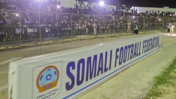People gather for the football match between Hodan and Waberi district for the first time in thirty years at the Konis Stadium, renovated by FIFA, in Mogadishu, Somalia, on September, 8, 2017.
Mohamed_ABDIWAHAB