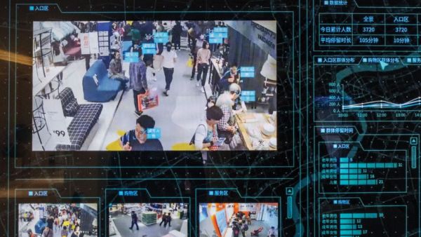 A facial recognition system used by police in China is showcased (AFP/FILE)
