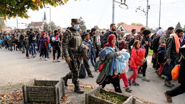 Syrian refugees make the treacherous journey across Europe (Wikipedia)