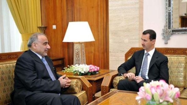 الرئيس الاسد مستقبلا نائب الرئيس العراقي/أ.ف.ب