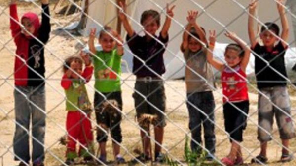 اطفال لاجئون في مخيم الزعتري في الاردن/ارشيف