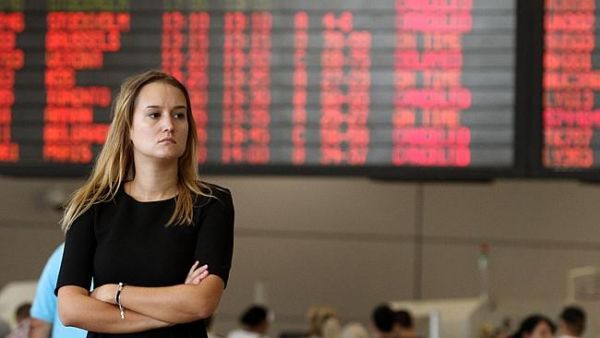A woman waits at Ben Gurion international airport near Tel Aviv.  (AFP/File)