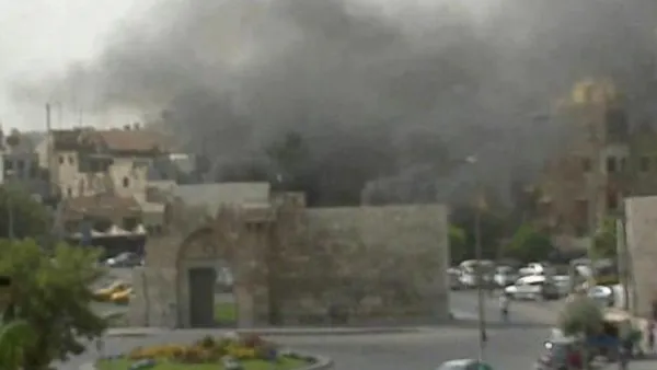 صورة عن الفيسبوك لتفجير باب توما