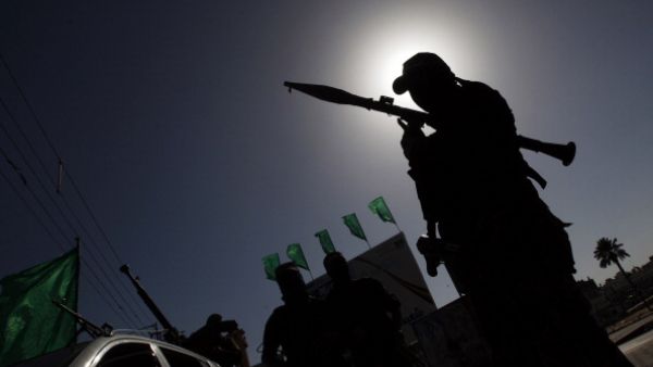 A Palestinian militant of the Ezzedine al-Qassam brigade. [MOHAMMED ABED/AFP/Getty Images]