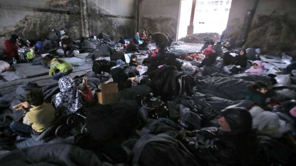 مركز إيواء للنازحين من أحياء حلب الشرقية