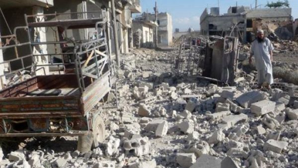 اثار المعارك في القصير /سوريا/أ.ف.ب