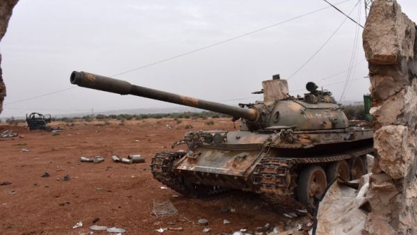 دبابة للجيش السوري في ريف حلب