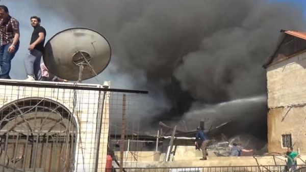 أكثر من 70 محلا التهمتها النيران بشكل كامل، وانهيار أجزاء من سوق العصرونية