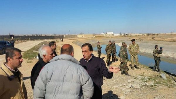 ضخ كميات كبيرة من مياه نهر الفرات عبر محطة ضخ البابيري باتجاه ريف حلب الشرقي