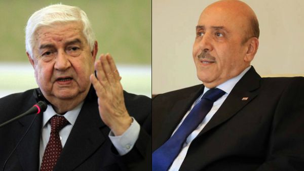 وزير الخارجية السوري وليد المعلم ورئيس مكتب الأمن الوطني السوري اللواء علي مملوك
