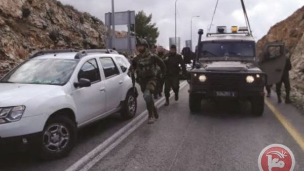 قوات من جنود الاحتلال الاسرائيلي في محيط مدينة رام الله