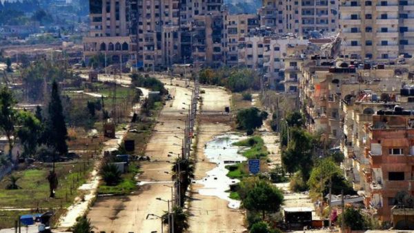 حي الوعر في مدينة حمص/ ارشيفية