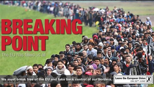 A pro-Brexit poster which was accused of inflaming racist sentiments (UKIP)