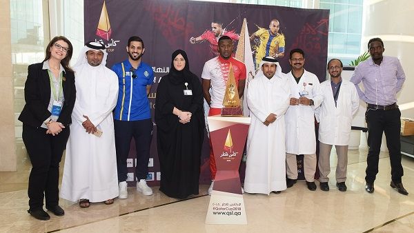 This week Hamad Medical Corporation (HMC) hosted members of the Qatar Stars League when they visited Hamad Bin Khalifa Medical City with the Qatar Cup. 