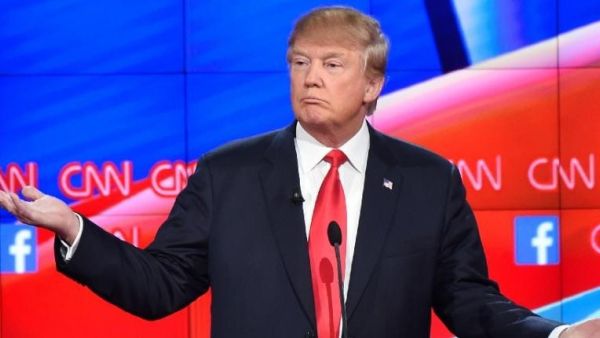 Donald Trump at a Republican presidential debate hosted by CNN and Facebook in December 2015. (AFP Photo/Robyn Beck)
