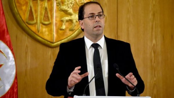Tunisia's premier-designate Youssef Chahed speaks during a press conference. (AFP/File Photo)