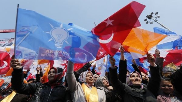 مسيرة مؤيدة لأردوغان