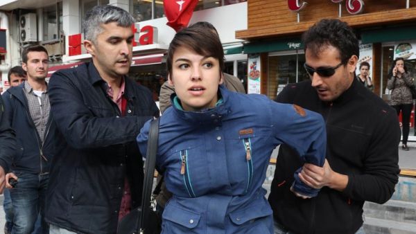 A Turkish teacher is arrested for protesting in Turkey. Many of the women reportedly arrested after giving birth in Turkey were teachers. (file photo)