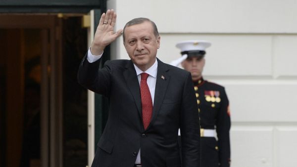 Turkish President Erdogan arrived at the White House in Washington D.C. to meet with US President Obama. (AFP/Olivier Douliery)