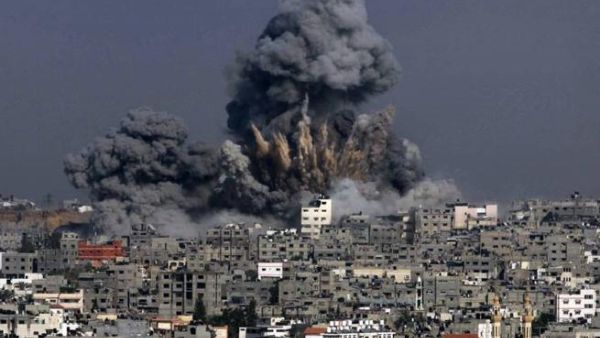 Heavy smoke billows from a section of Gaza City in the Gaza Strip. (AFP/ File)