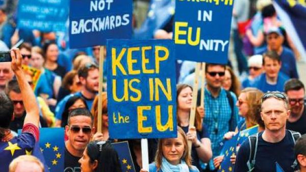 A ‘March for Europe’ protest against Brexit in London as Britain is preparing to departing the EU in the coming year.(AFP/ File Photo)