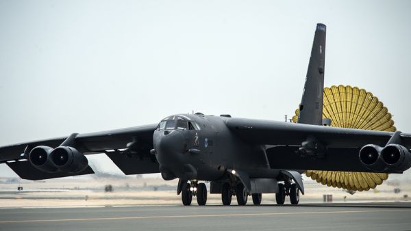 U.S. Air Force B-52 Stratofortress aircraft from Barksdale Air Force Base, Louisiana, arrives at Al Udeid Air Base, Qatar, April 9, 2016. (U.S. Air Force/Tech. Sgt. Corey Hook) U.S. Air Force B-52 Stratofortress aircraft from Barksdale Air Force Base, Louisiana, arrives at Al Udeid Air Base, Qatar, April 9, 2016. (U.S. Air Force/Tech. Sgt. Corey Hook)