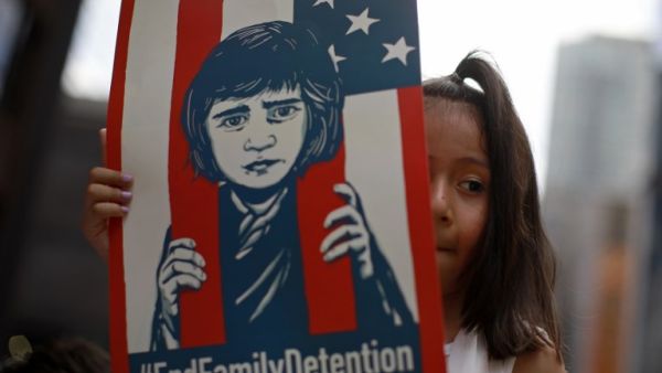 A girl takes part in a protest against the US immigration policies separating migrant families in Chicago, June 30, 2018. (AFP/ File Photo)