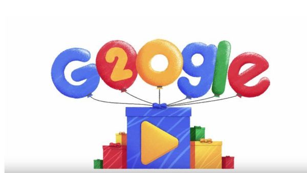 Google takes a look at popular searches from the past 20 years in a new Doodle video. (Image courtesy of Google)
