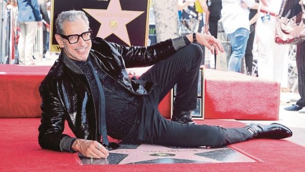 Jeff Goldblum, who has been in some of the biggest blockbusters in history, received the 2,638th star on Hollywood’s Walk of Fame. (AFP/ File)
