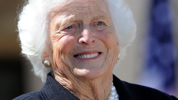 US First Lady Barbara Bush during the George W Bush Presidential Center dedication ceremony in Dallas, Texas. (AFP/ File Photo)
