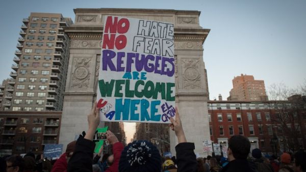 Council on American Islamic Relations holds protest in Washington (Bryan R. Smith/AFP)