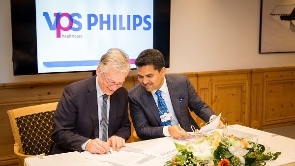 During the signing at the World Economic Forum in Davos.