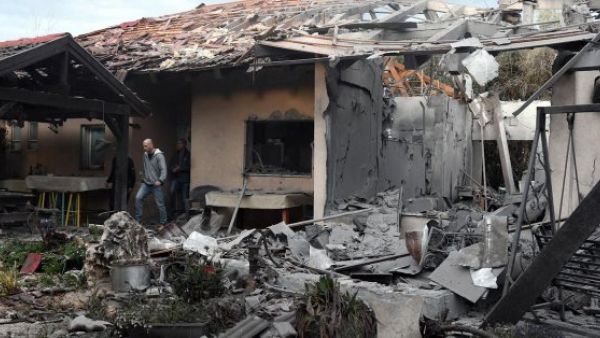 Israel says a long-range rocket launched from the Gaza Strip struck a house in central Israel  (Twitter)