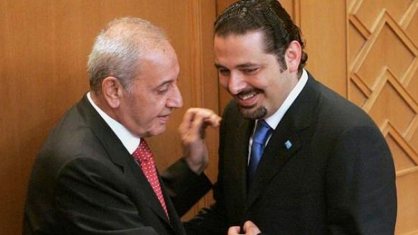 Lebanon’s PM Saad  Hariri after meeting with Berri (Twitter)