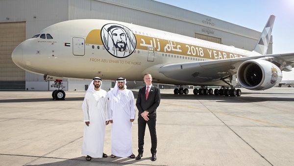 Sheikh Theyab was joined by H.E. Mohamed Mubarak Fadhel Al Mazrouei, Chairman of Etihad Aviation Group, and Tony Douglas, Group Chief Executive Officer, Etihad Aviation Group, as well as members of the Etihad senior leadership team.