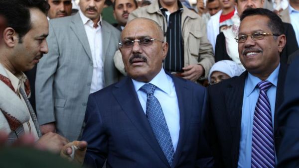 Former Yemeni President Ali Abdullah Saleh said Saturday he was open to talks with the Saudi-led coalition fighting Houthi rebels to end the three-year conflict (AFP)