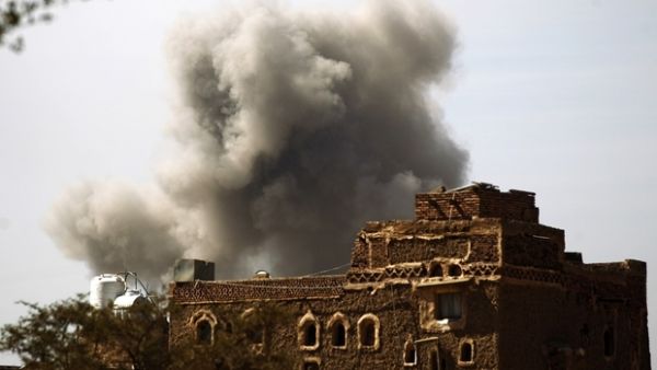 An air strike by the Saudi-led coalition in Sanaa. (AFP/ File Photo)