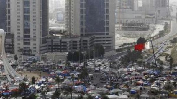 متظاهرون في المنامة
