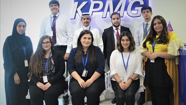 a group of the summer internship students at KPMG in Bahrain. a group of the summer internship students at KPMG in Bahrain.