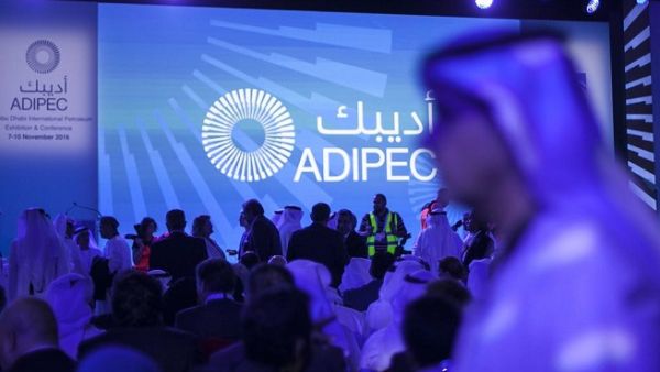 In attendance at the 20th edition of Adipec are oil and gas executives from around the world, including the heads of Total, BP, and others. (Nezar Balout/ AFP)